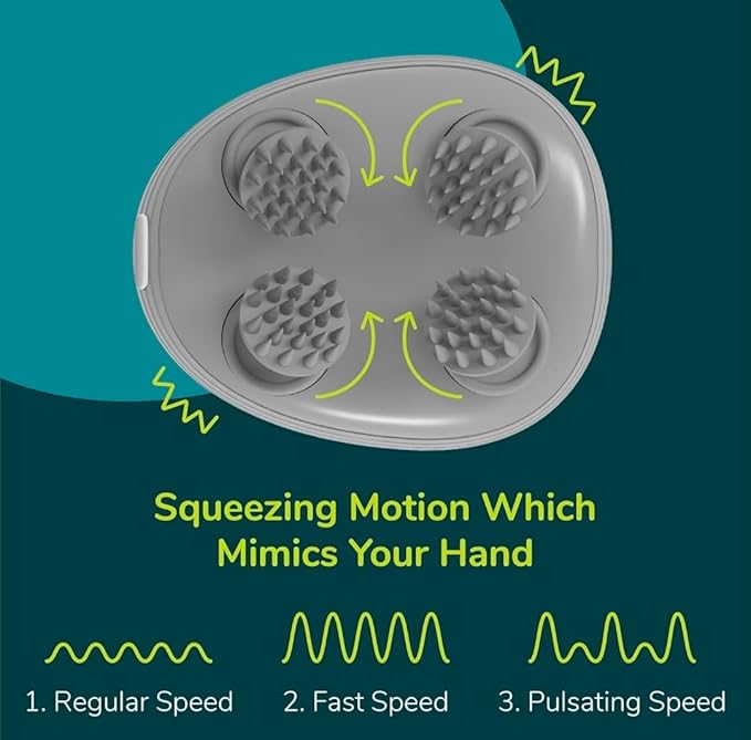 Caresmith Revive Scalp Massager | 96 Silicon Kneading Points with Detachable Heads | Scalp, Body & Head Massager for Hair Growth (Black)