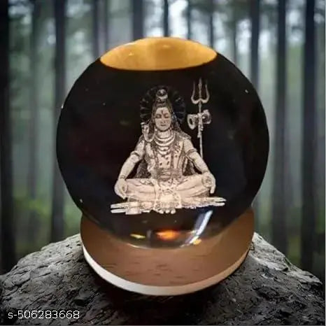 3D lamp for Bedroom 3D Lamps for Home Decoration 3D Crystal Ball Night Light Gifts for Women Gifts for Men Room Decor Items for Bedroom (Shiv Night lamp)
