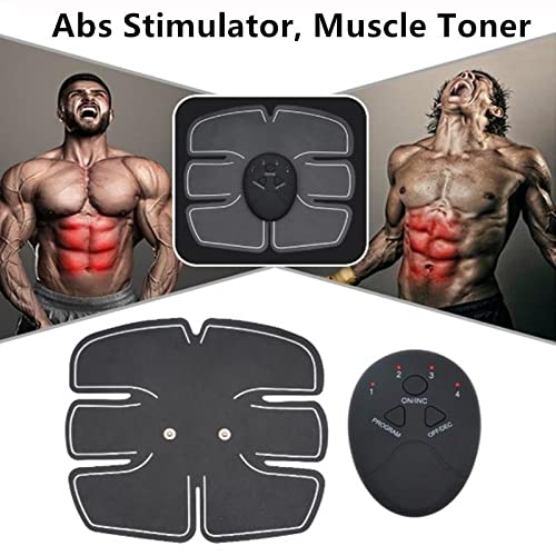 6 Pack Abs Stimulator Wireless | Rechargeable Abdominal & Muscle Exerciser Training Device | Body Massager Fitness Abs Maker for Men & Women