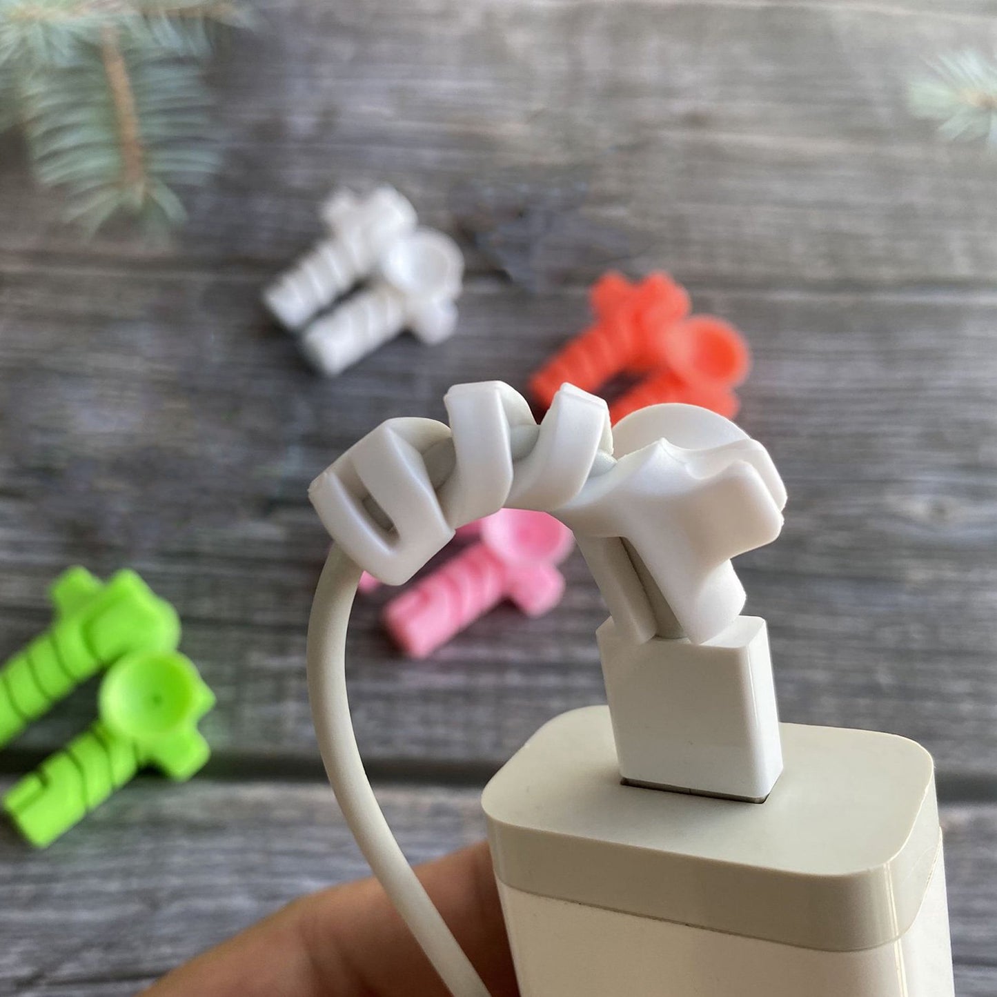 Cable Cord Protector Saver With Suction End (Suction Winder 4 Pcs Set)
