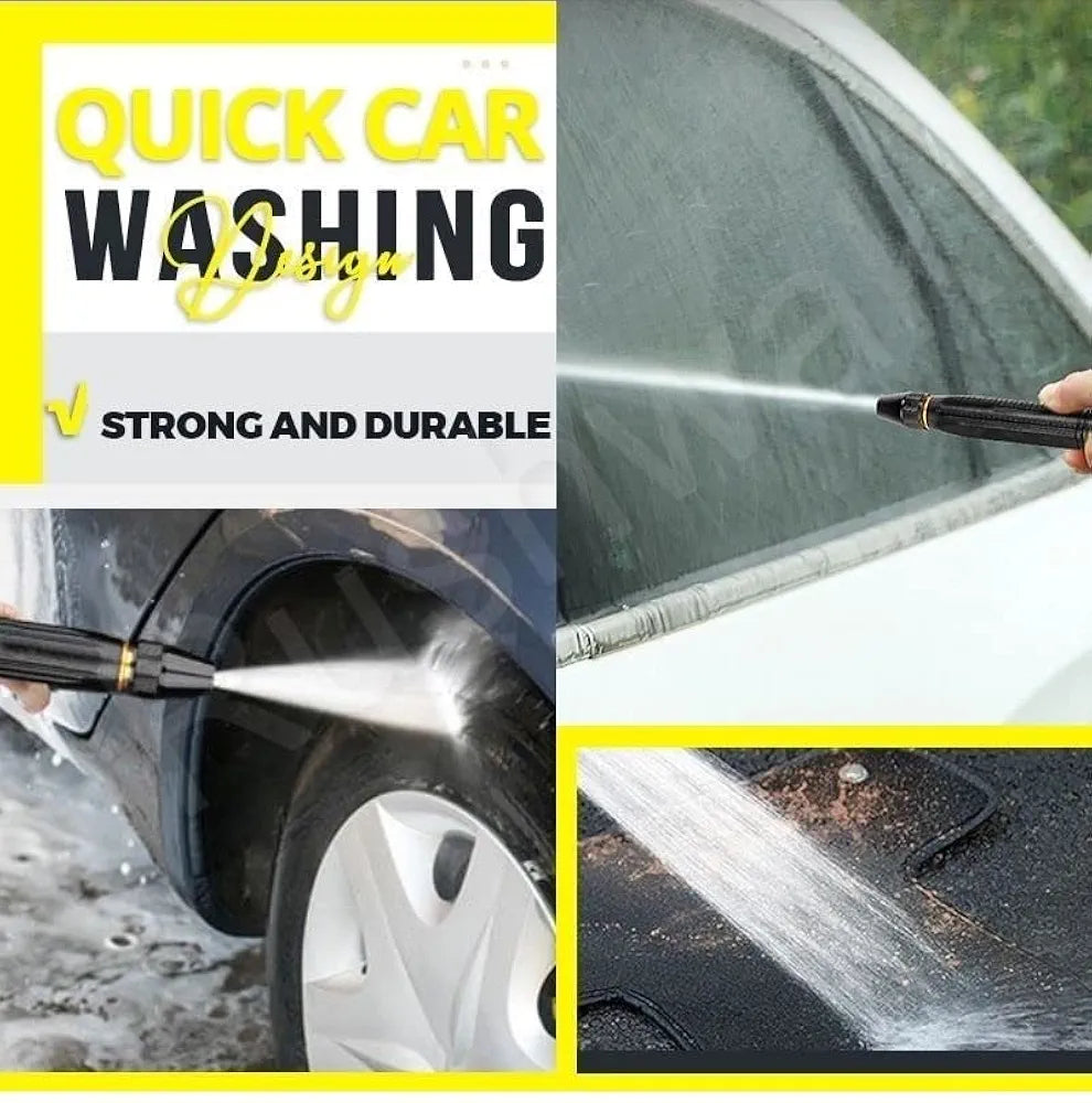 High Pressure Water Spray Nozzle – Portable Hose Attachment (Black) | Adjustable Jet for Car, Bike, Garden, Lawn & Home Cleaning