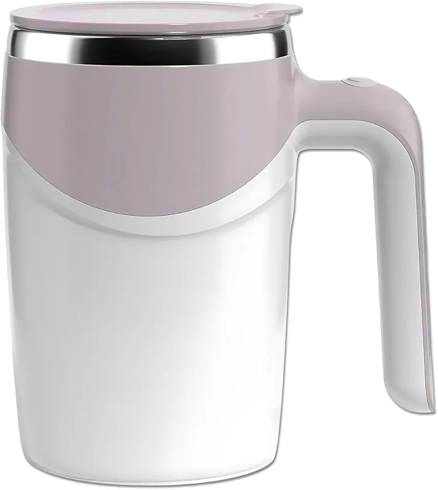 Magnetic Self Stirring Coffee Mug | Stainless Steel Travel Mixing Cup for Coffee, Milk & Hot Chocolate – Battery Operated (Batteries Not Included)