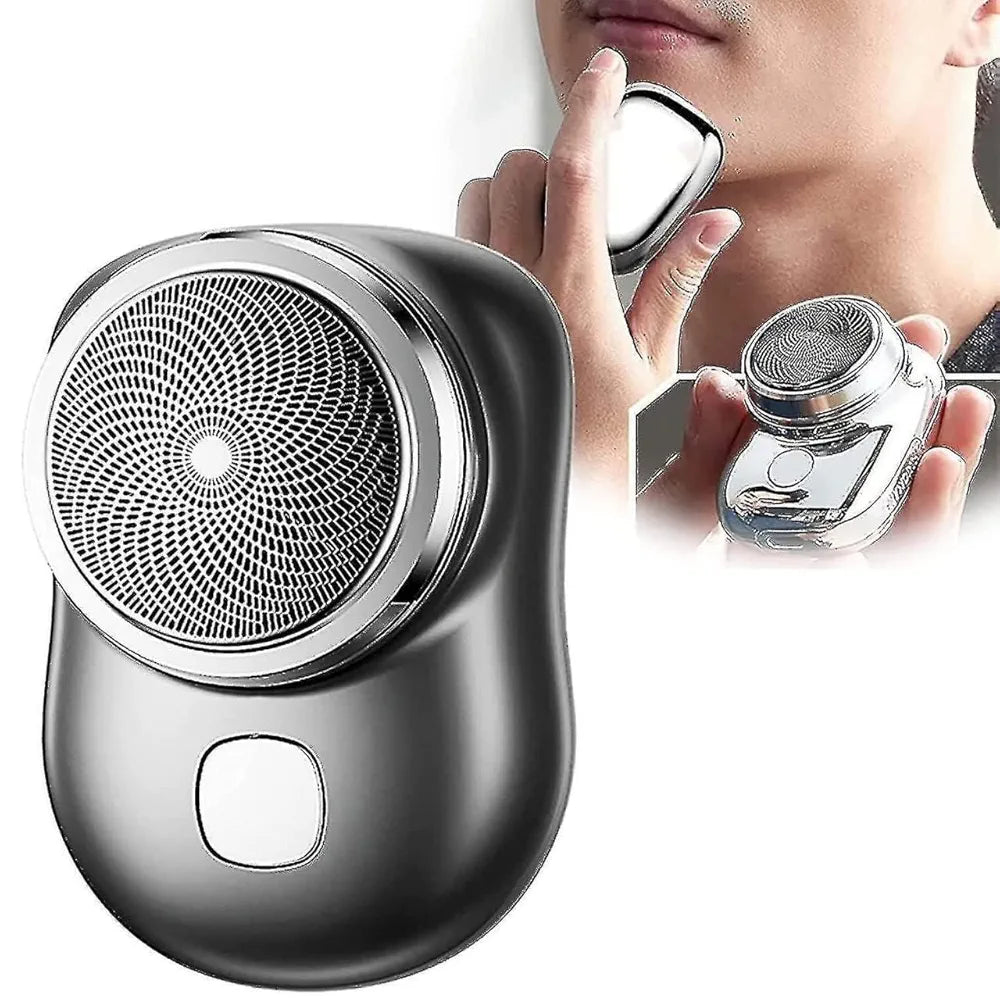 Mini Electric Razor & Rechargeable Shaver for Men | Compact Beard & Mustache Trimmer | Portable Grooming Shaver for Travel & Daily Use