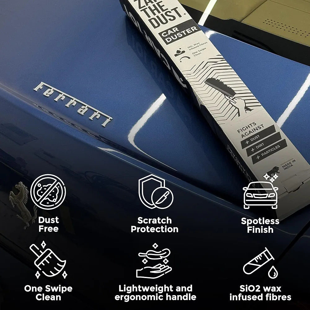 Car Cleaning Brush | Gentle Dust Brush for Interior Dashboard, Seats & Exterior Surfaces | Soft & Efficient Detailing Tool (1 Pc)