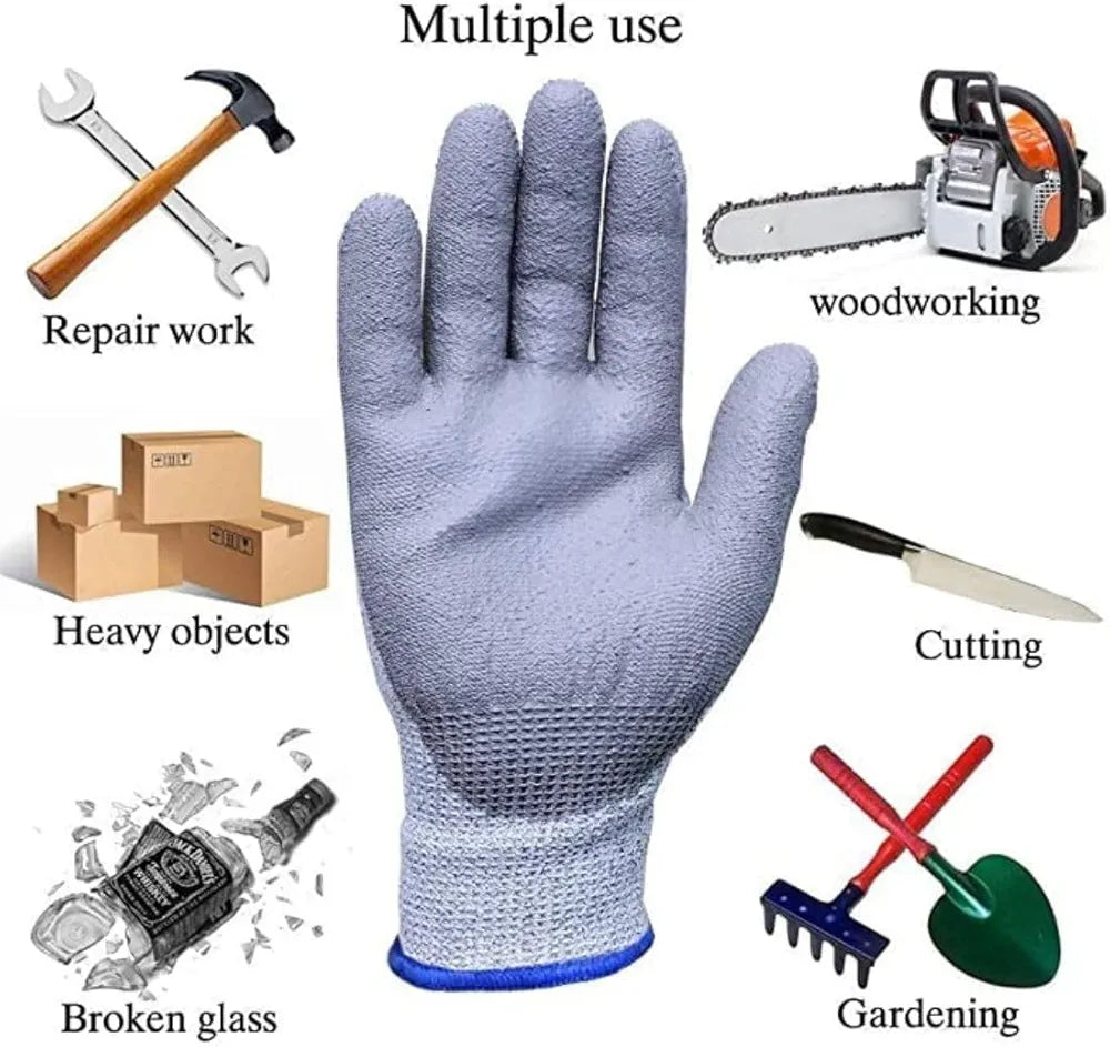 Gardening Gloves for Men & Women | Heavy Duty Leather Work Gloves for Yard, Farming & Outdoor Use (1 Pair)