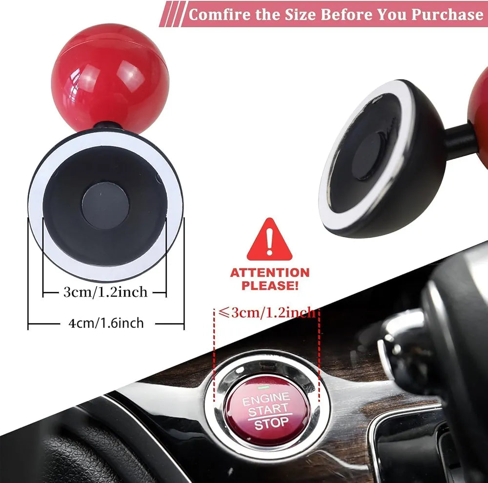 Car Push Start Button Rocker  Cover Ball Design (1 Pc)