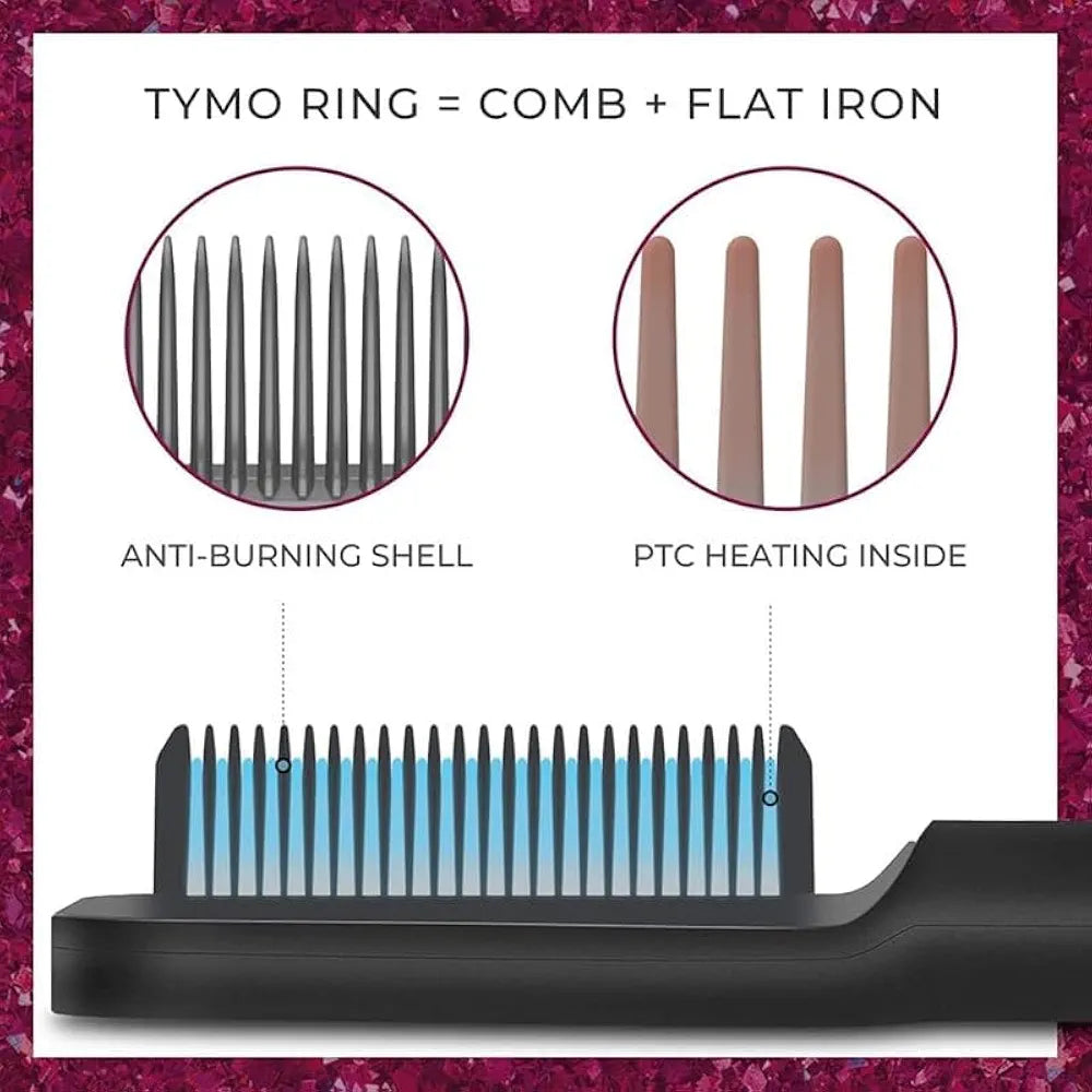 Hair Straightener Comb Brush | Professional Electric Hot Brush with Ceramic Heating | Anti-Frizz, Quick Styling & Safe for All Hair Types