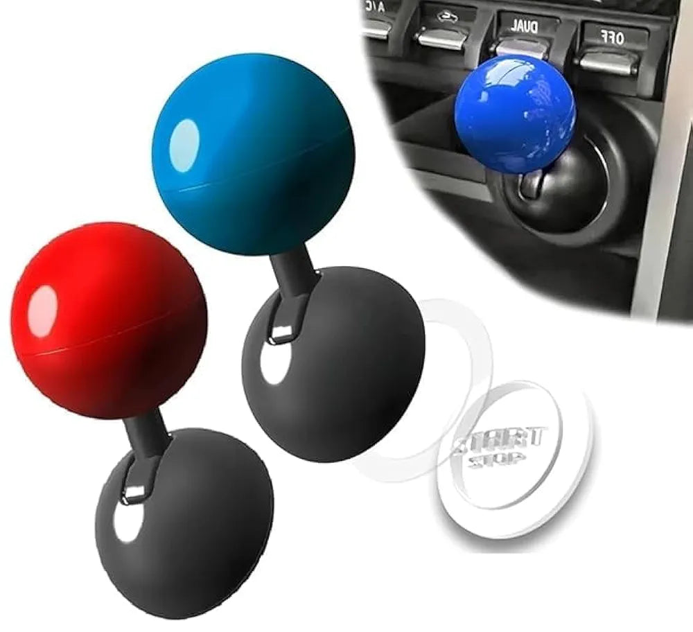 Car Push Start Button Rocker  Cover Ball Design (1 Pc)