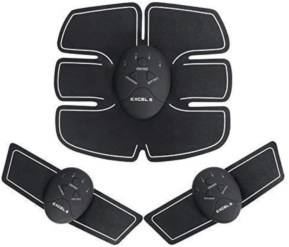 6 Pack Abs Stimulator Wireless | Rechargeable Abdominal & Muscle Exerciser Training Device | Body Massager Fitness Abs Maker for Men & Women