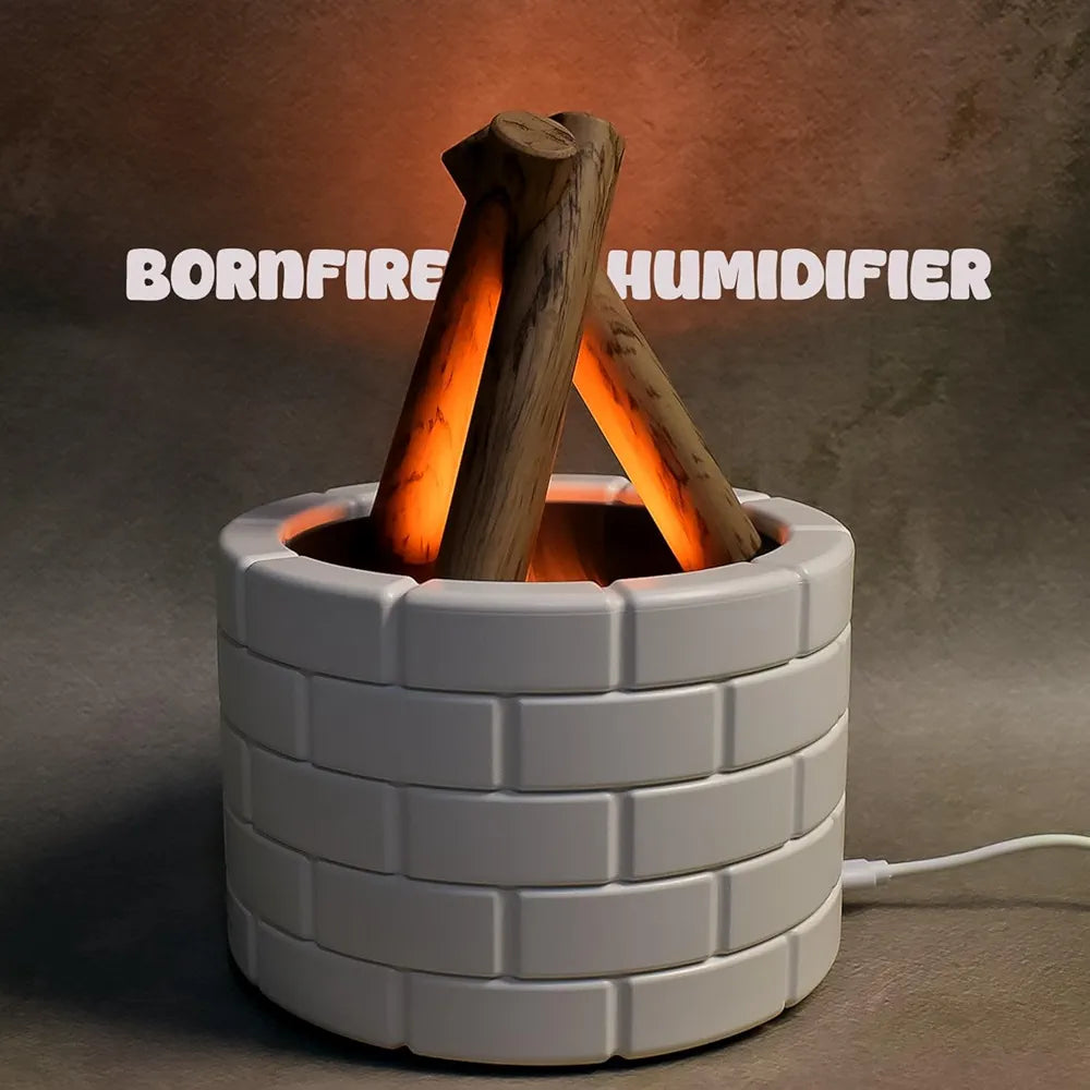 Flame Essential Oil Diffuser | Bonfire Shaped Multi-Function Aroma Diffuser & Humidifier (1 Pc)