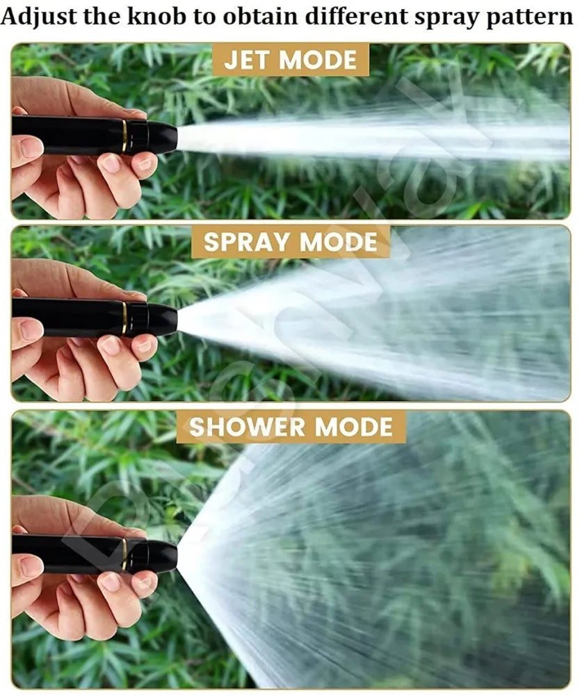 High Pressure Water Spray Nozzle – Portable Hose Attachment (Black) | Adjustable Jet for Car, Bike, Garden, Lawn & Home Cleaning