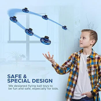 Flying Orb Ball Spinner | Magic Hand-Controlled Hover Toy with LED Lights | Outdoor & Indoor Fun for Kids & Adults (Assorted Color)