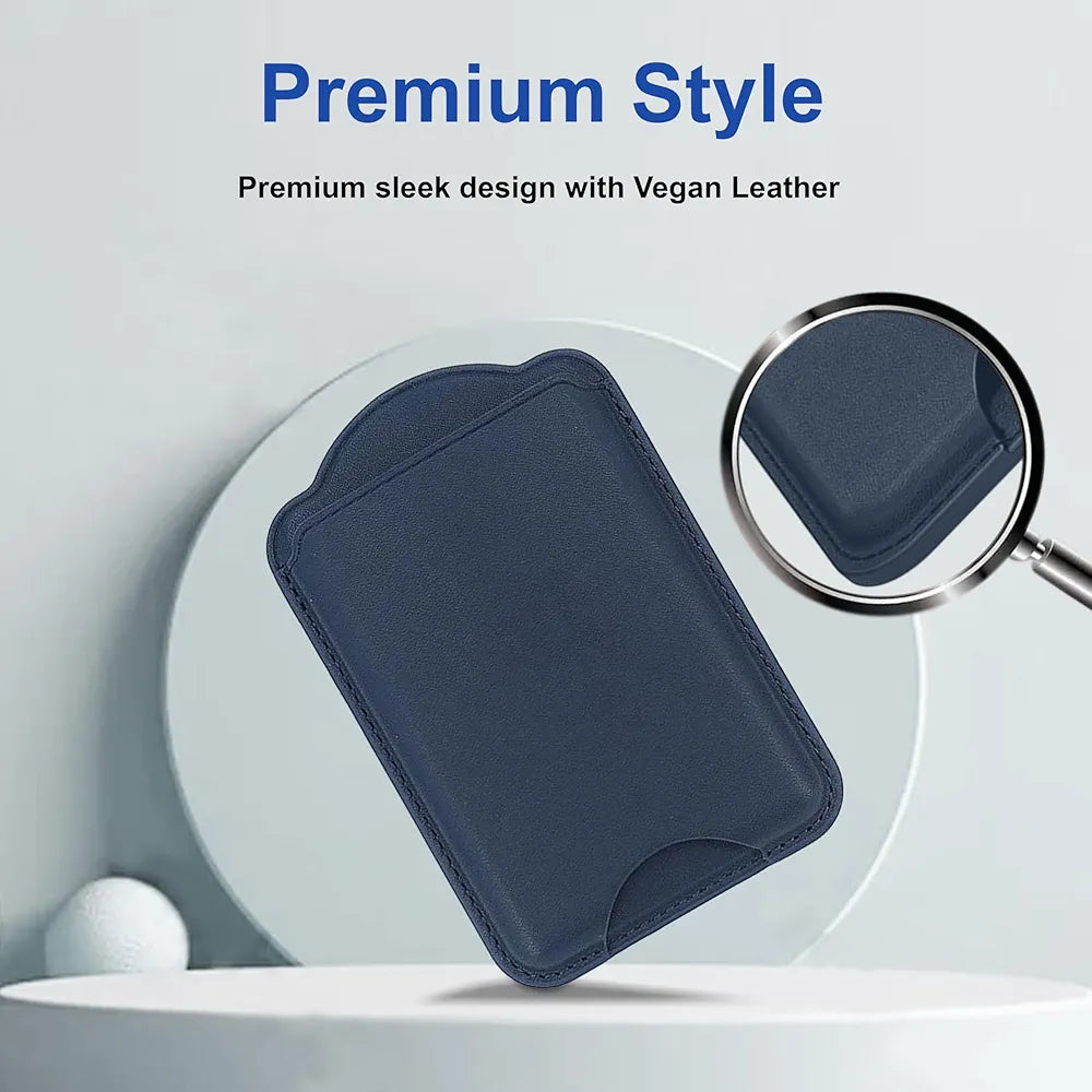 MagSafe Mobile Card Wallet Holder | Magnetic Slim Card Case for iPhone | Detachable PU Leather Wallet for Credit, ID & Business Cards