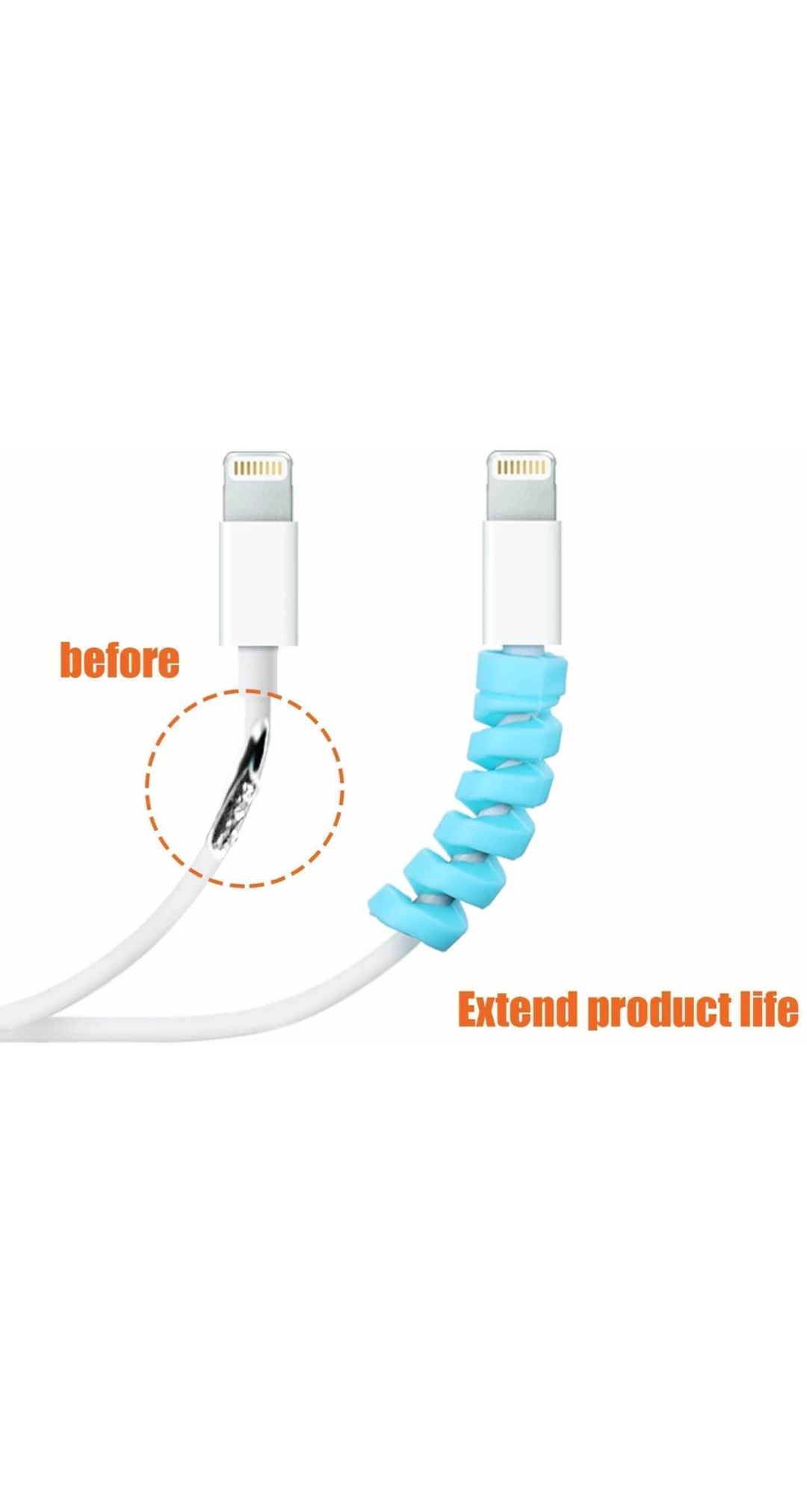 FlexiGuard™ Cable Protector – Prevents Charger Breakage & Extends Life(Suction Winder  4 Pcs Set)