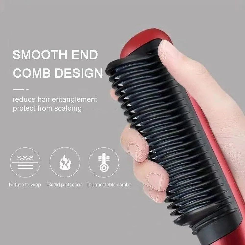 Hair Straightener Comb Brush | Professional Electric Hot Brush with Ceramic Heating | Anti-Frizz, Quick Styling & Safe for All Hair Types