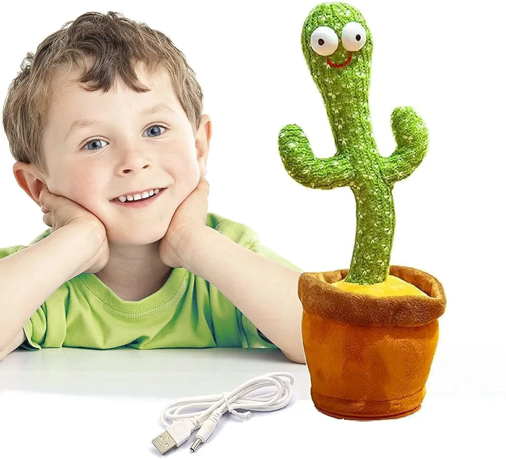 Dancing Cactus Toy with LED Lights & Music | Mimicry Talking Cactus Plush for Babies & Kids | Singing, Recording & Fun Interactive Toy