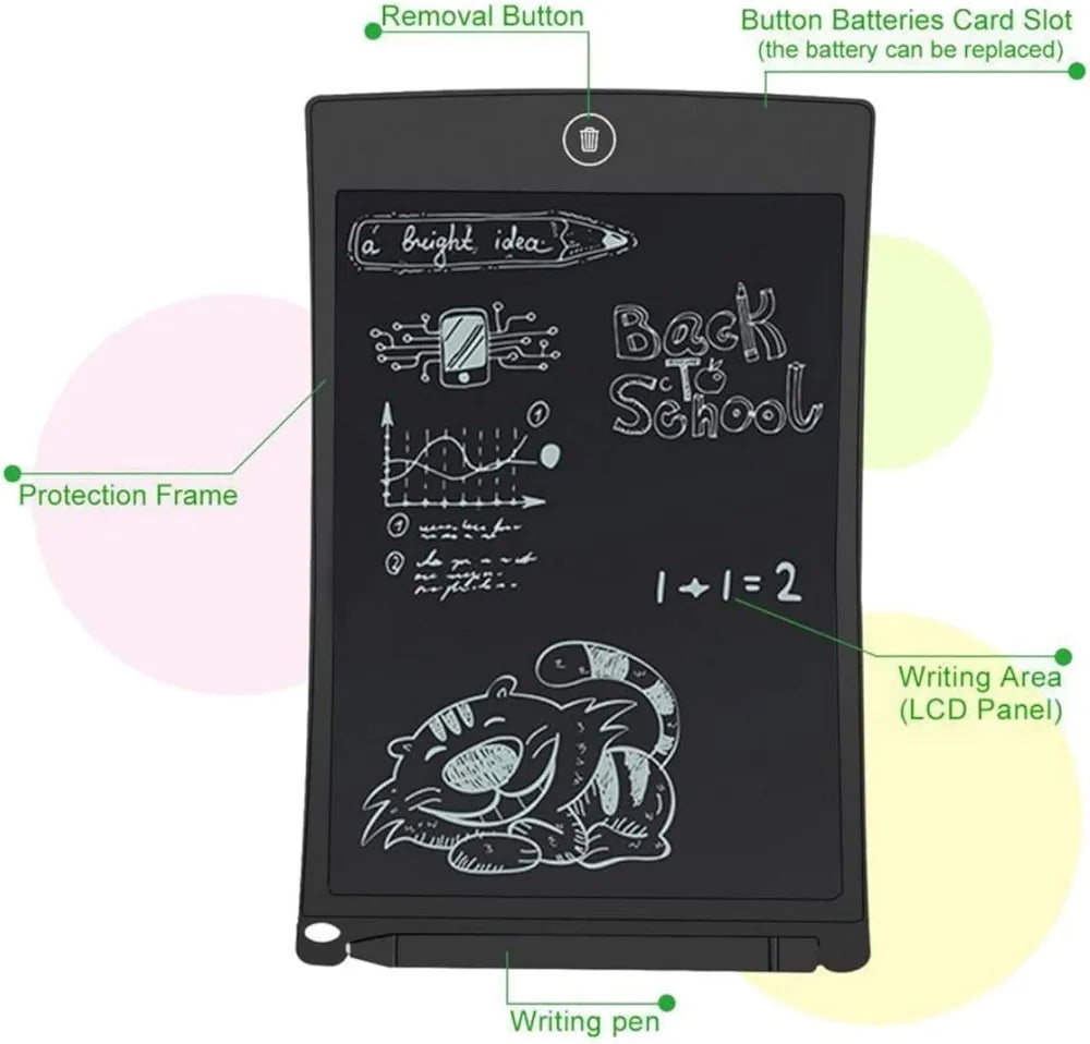 LCD Writing Tablet | 8.5 Inch Digital Drawing & E-Writer Pad Notepad