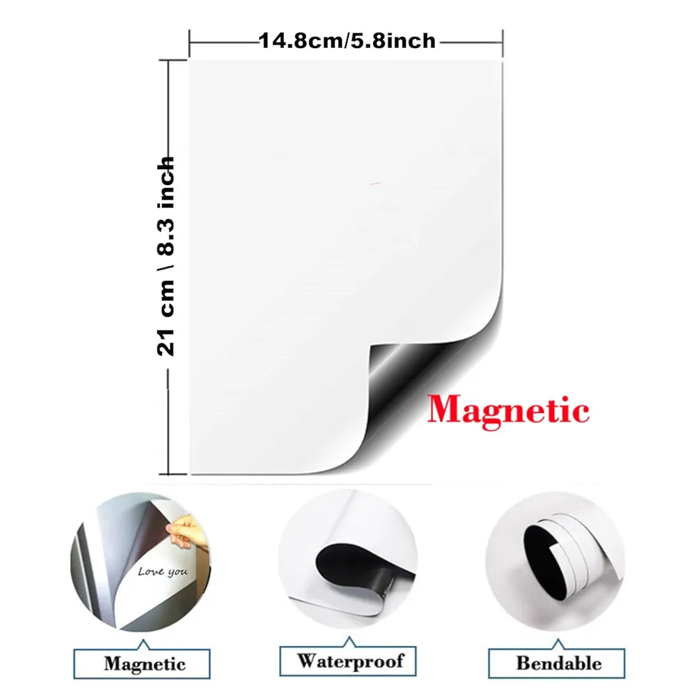 Grocery Shopping List Fridge Magnet with Marker | Magnetic Whiteboard Notepad for Kitchen & Home Décor