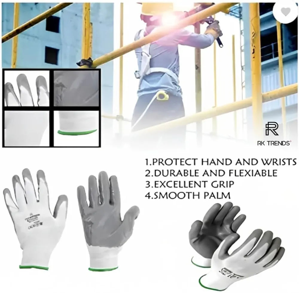 Gardening Gloves for Men & Women | Heavy Duty Leather Work Gloves for Yard, Farming & Outdoor Use (1 Pair)