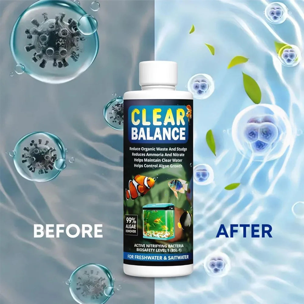 Fish Tank Algae Remover | Pond Algaecide & Moss Cleaner | Removes Green Algae, Improves Water Clarity & Maintains Healthy Aquarium