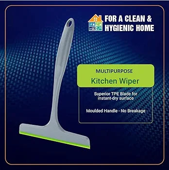 Plastic Glass & Kitchen Platform Wiper | Multipurpose Cleaning Tool for Windows, Mirrors, Tiles & Kitchen Surfaces (Multicolor)
