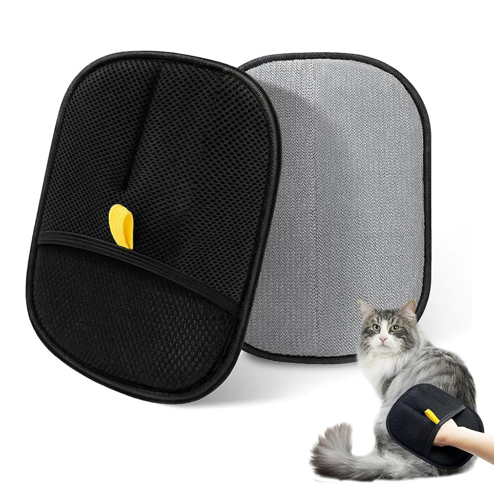 Pet Hair Removal Gloves | Gentle Grooming & Deshedding Gloves for Dogs & Cats | Massage & Loose Fur Remover