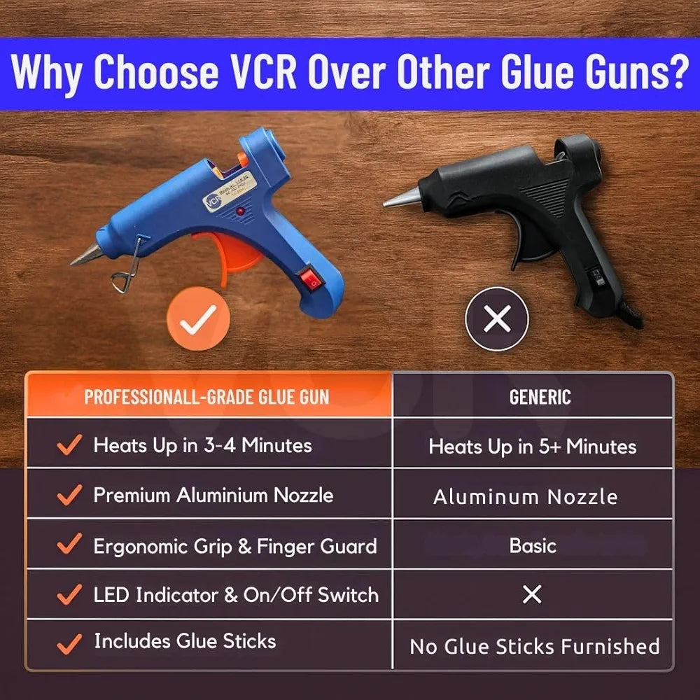 Hot Melt Glue Gun 60W | Electric Heating Glue Gun for DIY, Crafts, Repairs & Home Projects