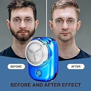 Mini Electric Razor & Rechargeable Shaver for Men | Compact Beard & Mustache Trimmer | Portable Grooming Shaver for Travel & Daily Use