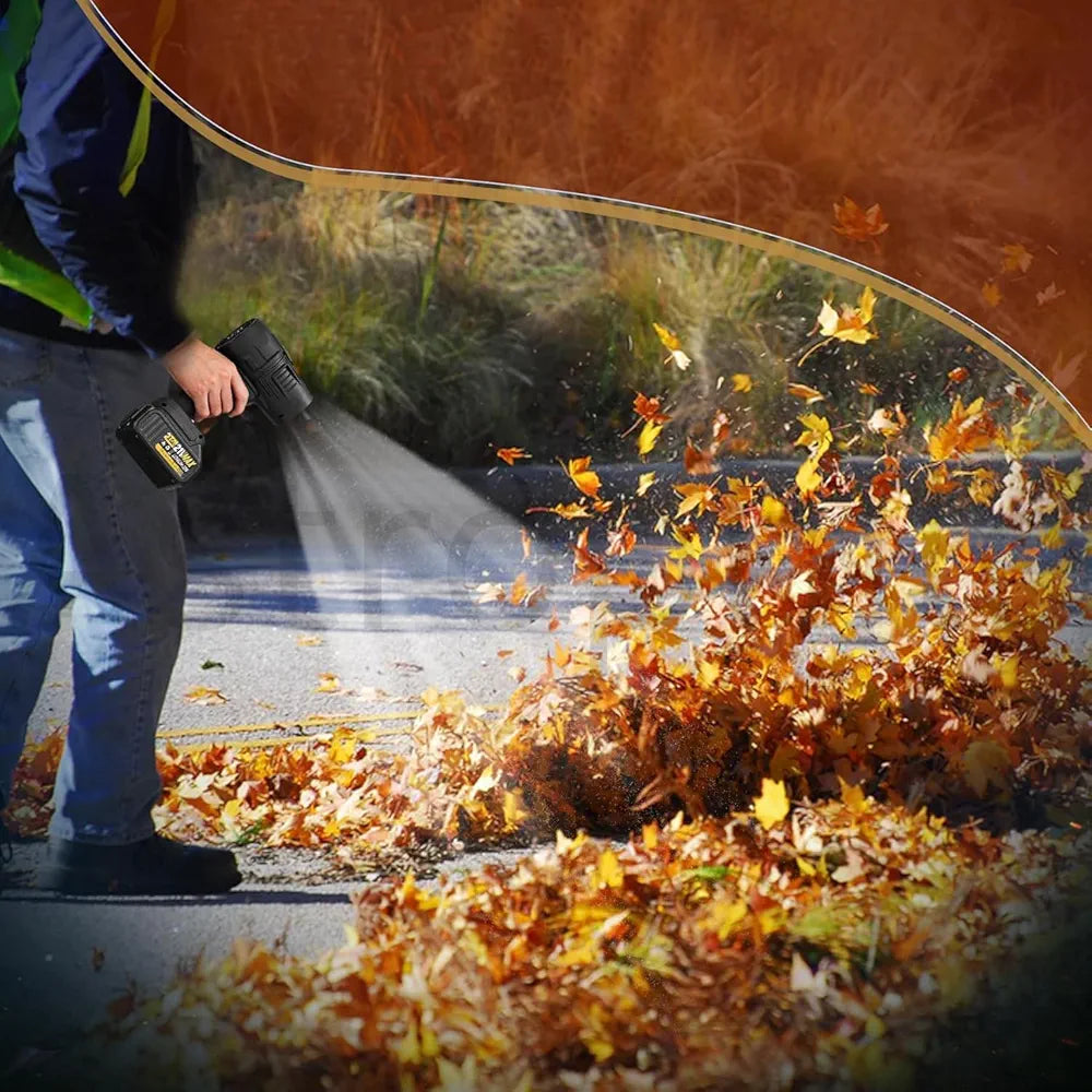 SKYBUCKET Turbo Cordless Leaf Blower | High-Power Airfoil Fan | 2 Batteries + Fast Charger + Carry Bag | Portable Lawn & Garden Air Blower