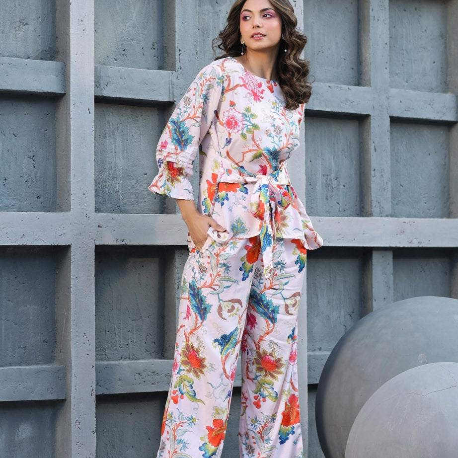 Floral Printed Co Ord Set For Women