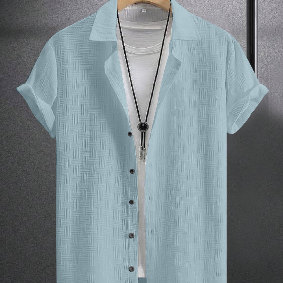 Sky Colour Men's Casual Wear Short Sleeve Shirt - BUYZ.IN | Trendsetter Men's wear