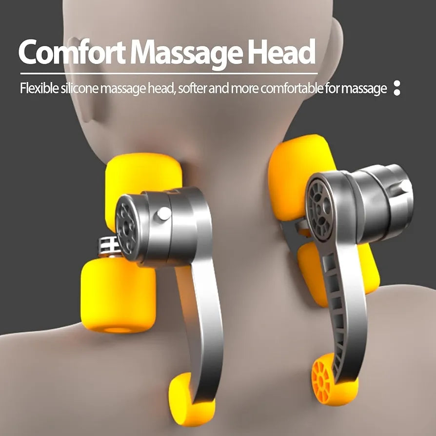 Electric Neck & Shoulder Massager with Heat | Rechargeable Deep Tissue Massage Device | Pain Relief & Relaxation Tool for Cervical, Back & Shoulder
