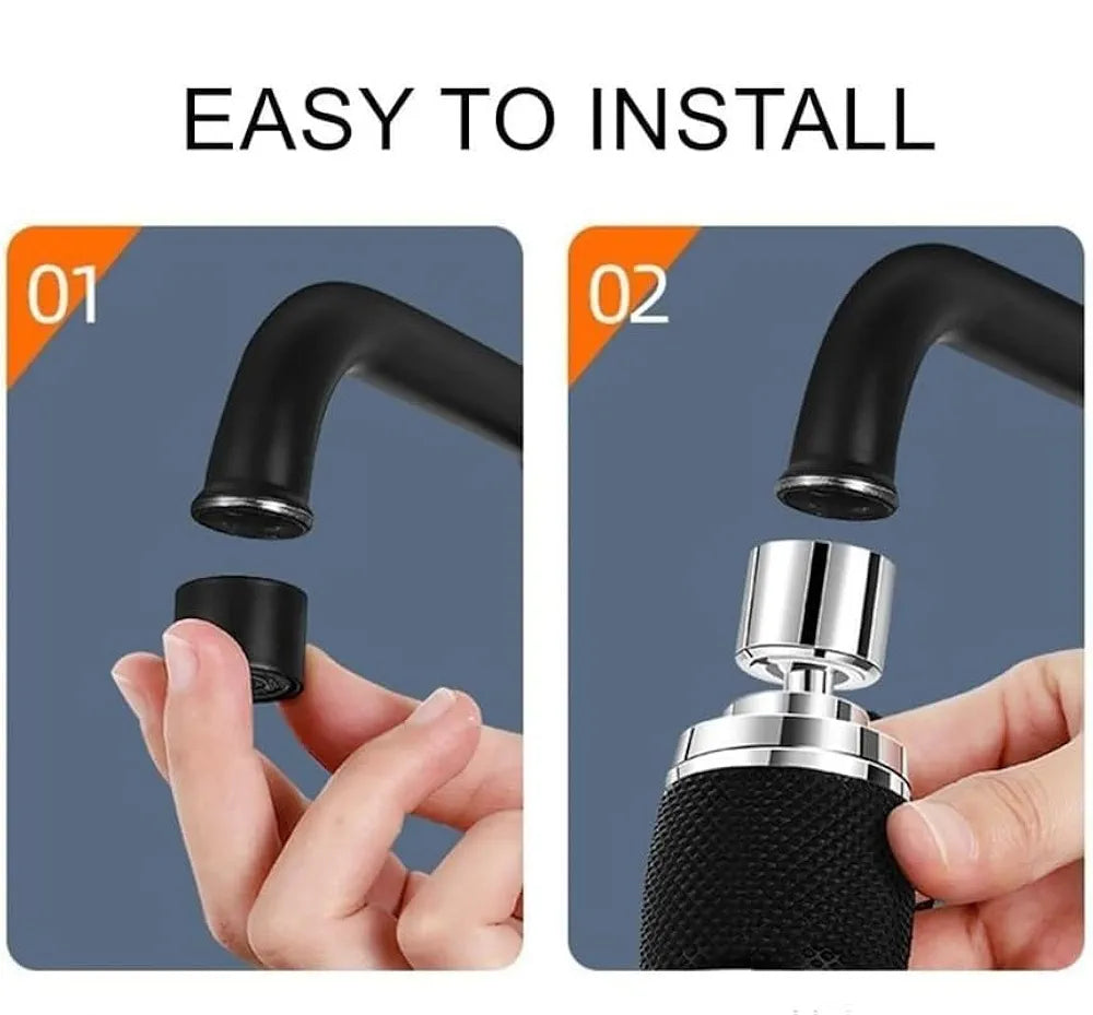 3 Modes Kitchen Sink Faucet | 360° Rotatable Tap Nozzle with Adjustable Spray Modes – Jet, Shower & Mist | Water Saving Faucet for Home & Kitchen