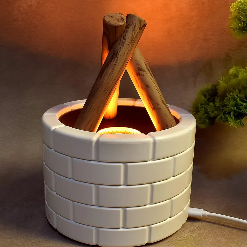 Flame Essential Oil Diffuser | Bonfire Shaped Multi-Function Aroma Diffuser & Humidifier (1 Pc)
