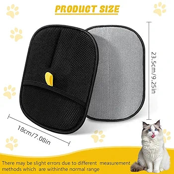 Pet Hair Removal Gloves | Gentle Grooming & Deshedding Gloves for Dogs & Cats | Massage & Loose Fur Remover