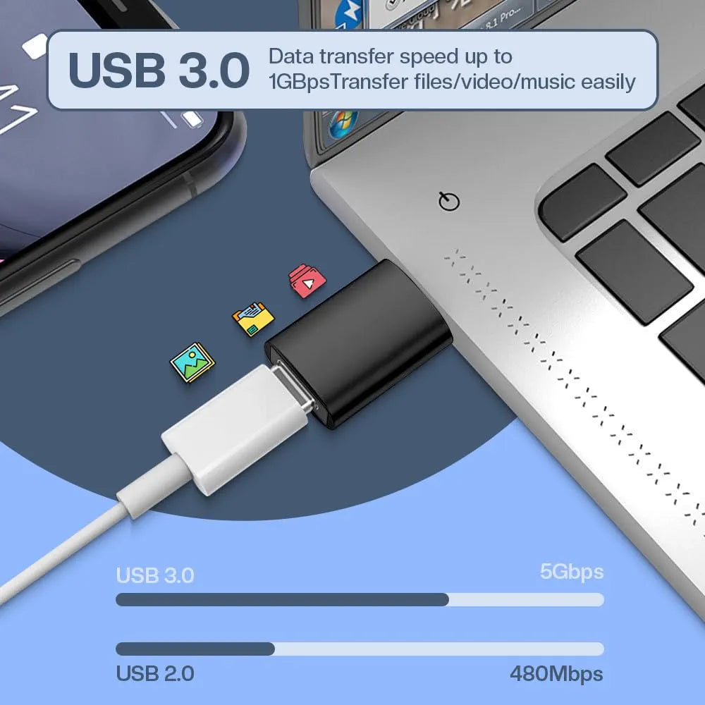 USB Type-C OTG Adapter | Portable USB-C to USB Converter for Mobile & Laptop