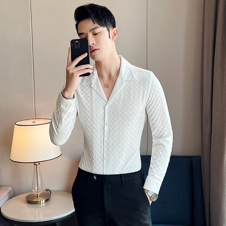 White Stylish Full Sleeve Casual Wear Shirt For Men - BUYZ.IN | Trendsetter Men's wear
