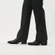 mens pointed snake leather cuban heel black chelsea boots