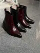 mens cubal heel croco leather brown chelsea boots