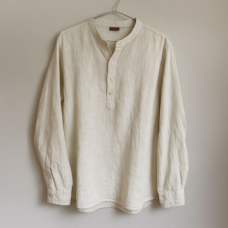 short linen kurta for men with straight pajama angle 3